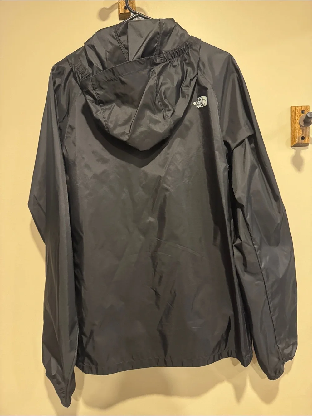 The North Face Black Hooded Windbreaker Jacket-Men’s Large
